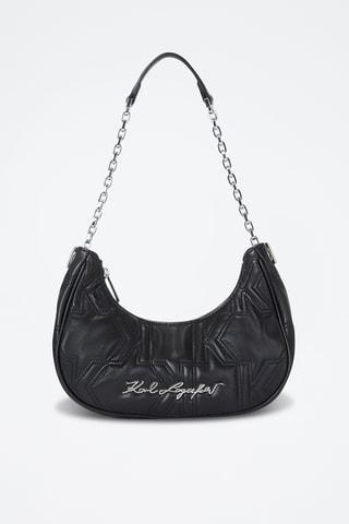 Sac porté épaule en cuir - Noir