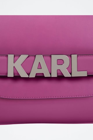 Sac porté épaule en cuir - Fuchsia