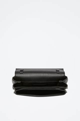 Sac bandoulière en cuir - Noir