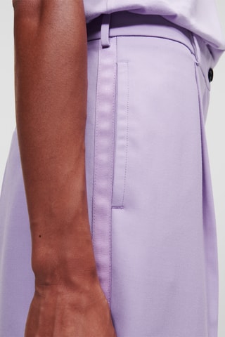 Pantalon en laine vierge - Mauve