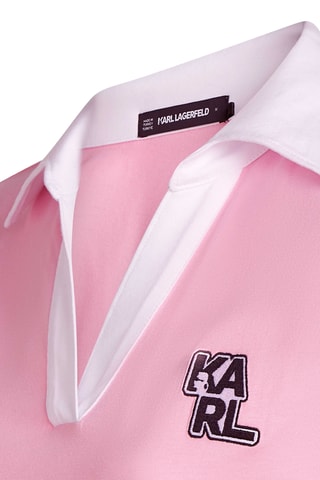 Robe polo en coton biologique - Rose