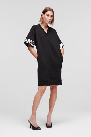 Robe droite en coton biologique - Noir