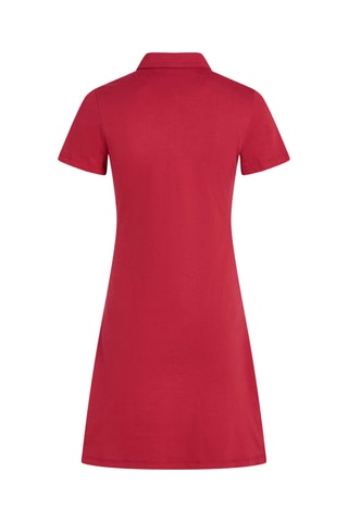 Robe polo en coton biologique - Rouge