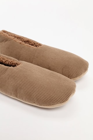 Chaussons fourrées - Marron clair
