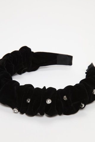 Serre tête en velours - Noir