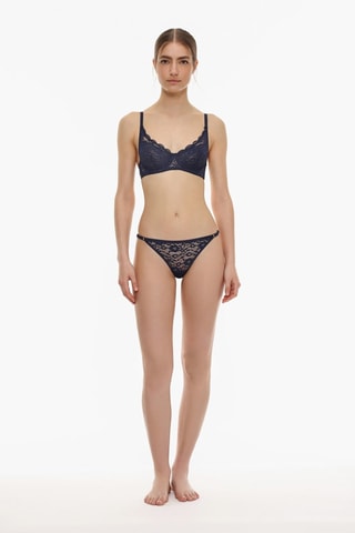 Soutien-gorge en dentelle - Bleu marine