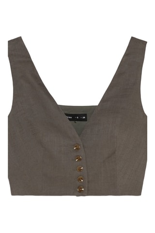 Gilet court sans manches - Gris