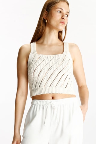 Pantalon wide legs - Blanc