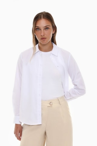 Pantalon wide legs taille haute - Ecru