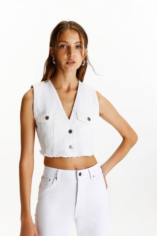 Pantalon flare - Blanc