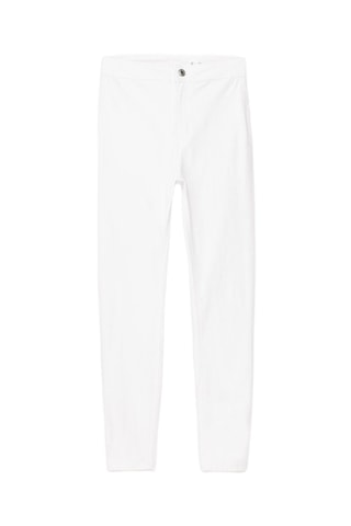 Pantalon skinny taille haute - Blanc