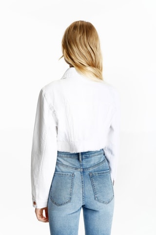 Veste courte en jean - Blanc