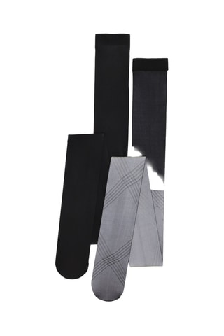 2 collants – 20 et 50 deniers – Noir et gris