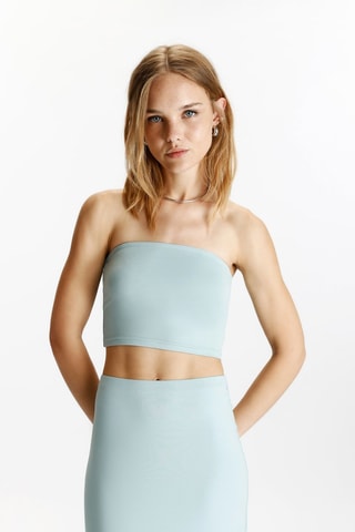 Bustier crop top - Hemelsblauw