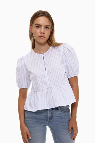 Top - Wit en Hemelsblauw