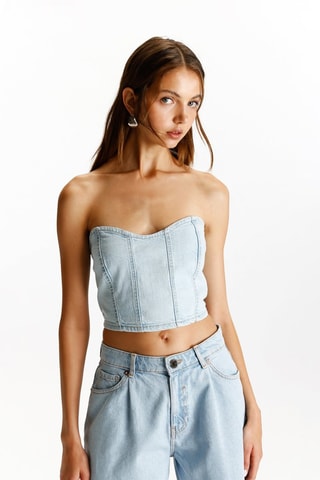 Jeans korset - Hemelsblauw