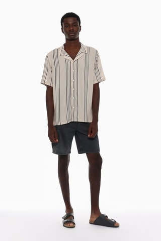 Chemise - Ecru et bleu marine