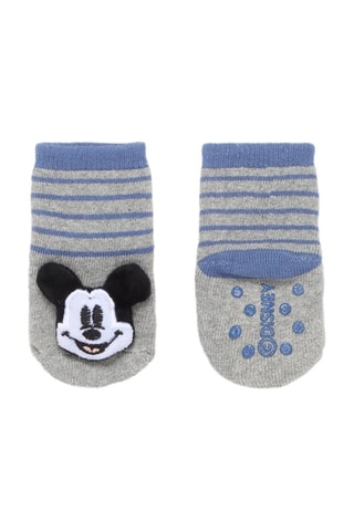 Chaussettes antidérapantes Mickey Disney - Gris chiné