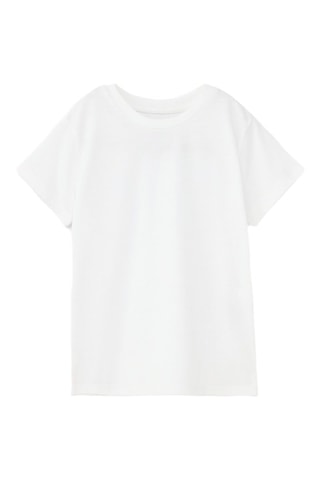 4 t-shirts - Blanc, gris clair chiné et noir