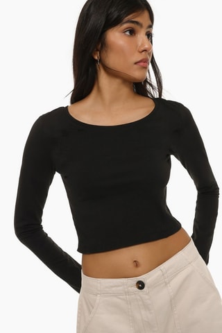 T-shirt cropped - Noir