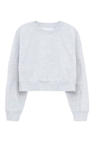 Sweat cropped - Gris clair chiné