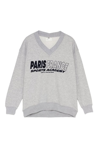 Sweat oversize - Gris clair chiné