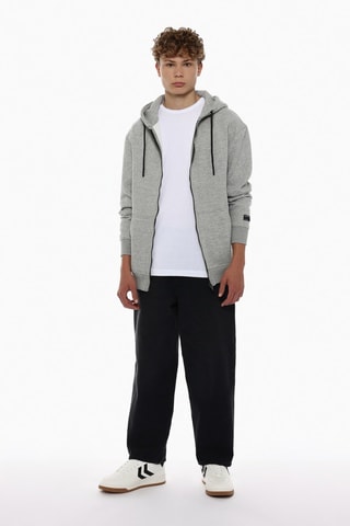 Sweat à capuche - Gris clair chiné