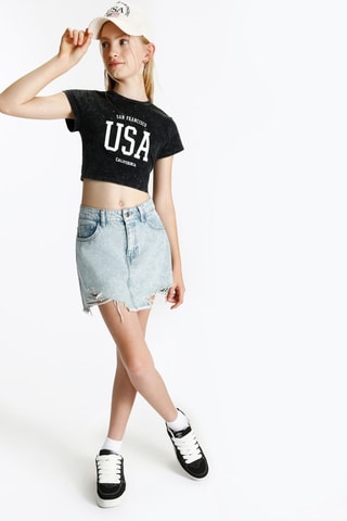 Minijupe en jean - Bleu