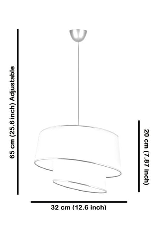 Suspension Barette Hazeran - Beige et argenté - 45-60 W