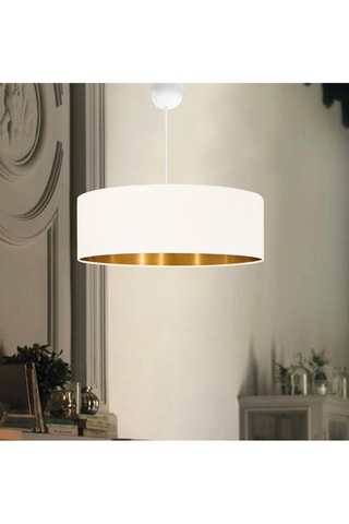 Suspension LED Ayd - Beige et doré