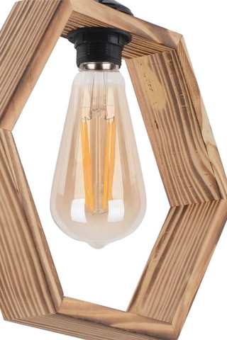 Suspension en bois - Naturel et noir - 45-60 W