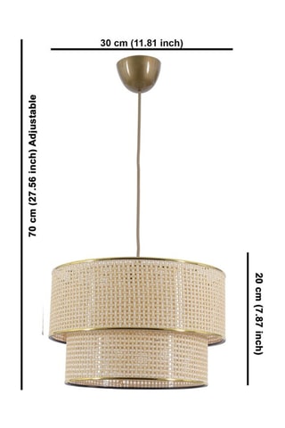 Suspension - Beige et doré