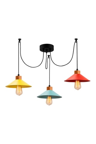 Suspension araignée Manavgat - Noir et cuivré - 3 x 100 W