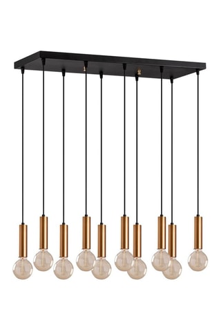 Suspension Tempo - Noir et doré - 10 x 40 W