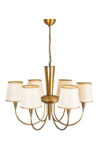 Suspension - Blanc et doré - 6 x 40 W