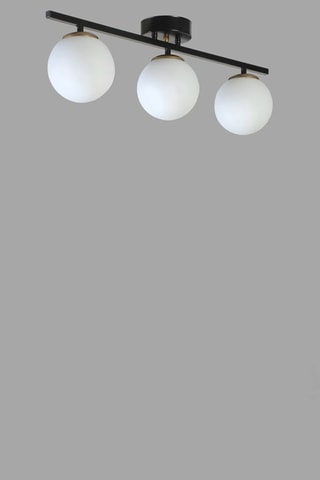 Plafonnier - Noir et blanc - 3 x 60 W