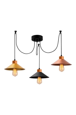 Suspension araignée Manavgat - Noir et cuivré - 3 x 40 W