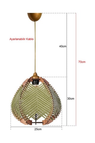 Suspension - Vert clair - 60 W