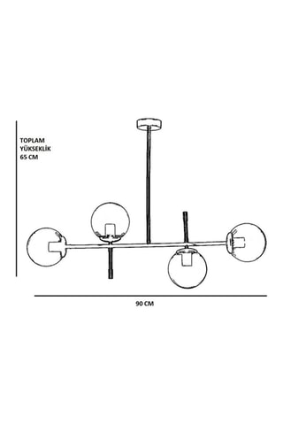 Suspension Favori -  Noir et blanc - 4 x 60 W
