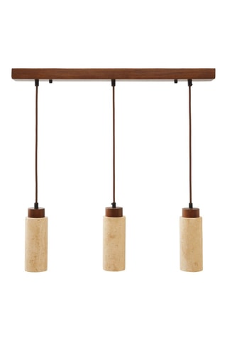 Suspension Babil R - Beige et naturel - 3 x 10 W