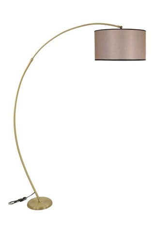 Lampadaire trépied - Marron et beige - 60 W