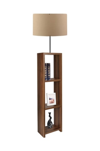 Lampadaire étagère Ayd - Naturel et marron - 60 W - 150 cm