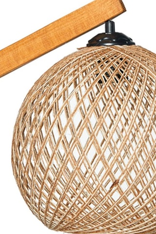 Lampadaire trépied - Marron et blanc - 60 W