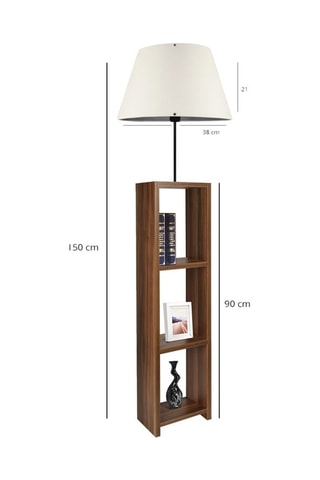 Lampadaire Pramit - Naturel et anthracite - 60 W