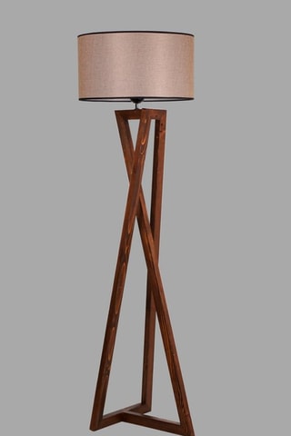 Lampadaire Vogue ERH - Blanc et naturel - 60W