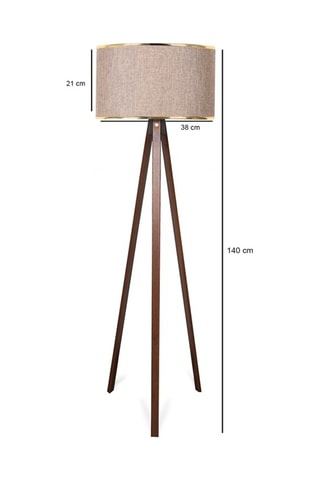 Lampadaire AYD - 3077 - Blanc et doré - 60 W