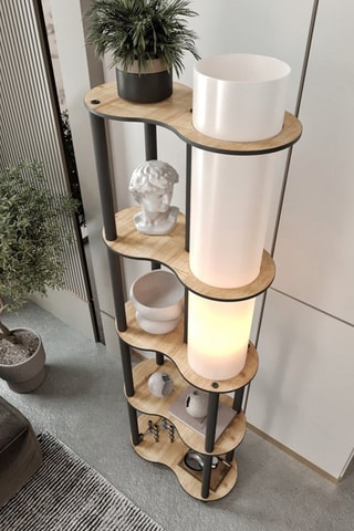 Lampadaire - Imitation noyer - 40 W - 140 cm