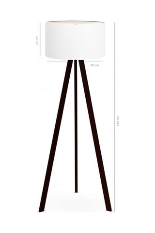 Lampadaire trépied - 
Blanc - 60 W