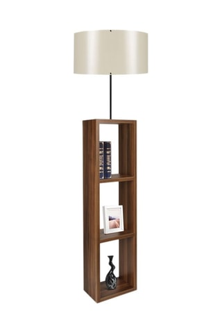 Lampe étagère Ayd - Crème et marron - 60 W