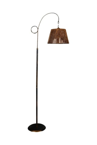 Lampadaire - Noir et doré rose - 60 W
